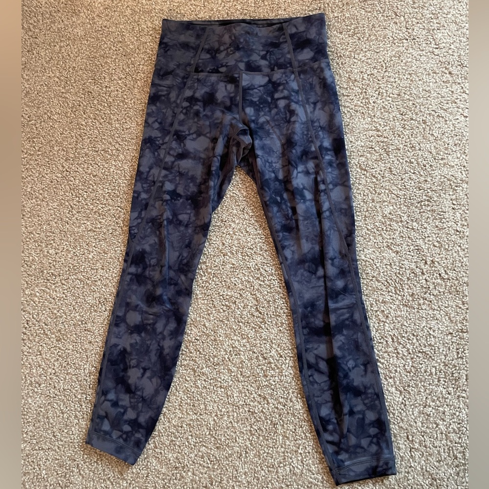 Athleta mid rise salutation tie dye leggings
